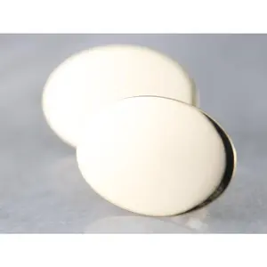 Plain Gold Oval Stud Earrings