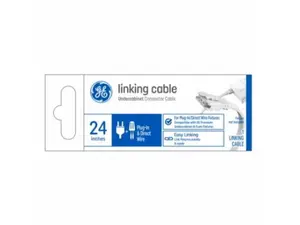 GE Lighting 107346 24 in. Linking Connector Cable for Plug-In & Direct Wire Undercabinet Fixtures, White