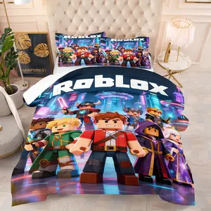 Roblox Game Comforter Set (Includes 1 Blanket And 1 Or 2 Pillowcases), Bedding Suitable For Decorating Bedrooms And Dormitories For Teenagers And Game Enthusiasts