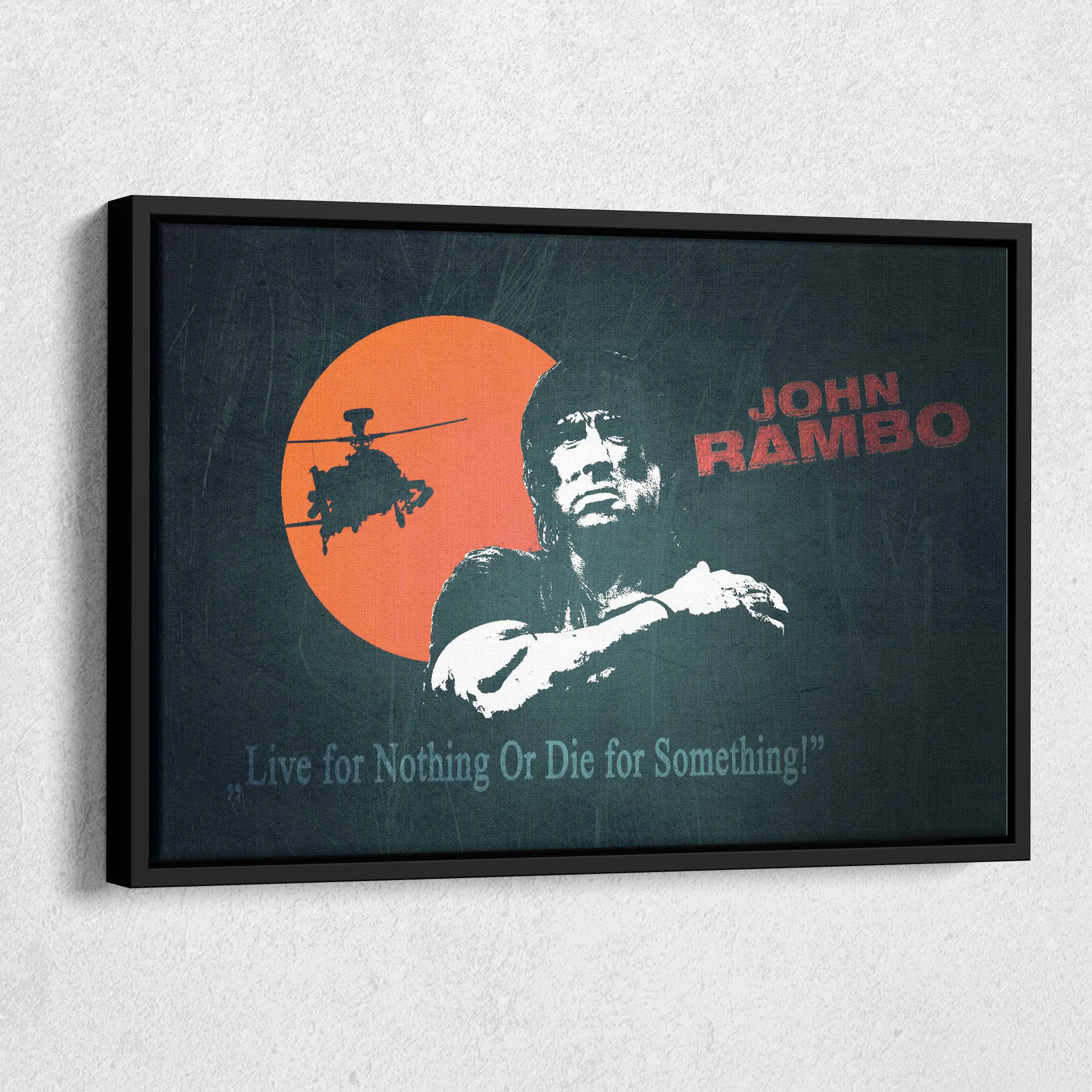 John Rambo Poster, Quote Motivational Retro Print Wall Art Home Decor UnFrame Art