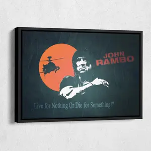 John Rambo Poster, Quote Motivational Retro Print Wall Art Home Decor UnFrame Art