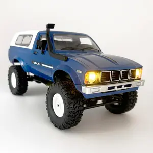 RC Crawler  C24 RC Rock Crawler RC Truck 4x4 Off Road RTR, 1/16 Scale Remote Control Truck All Terrain 2.4 Ghz with Proportional Steering LED Lights Hobby Toys Adult Interactive Puppy