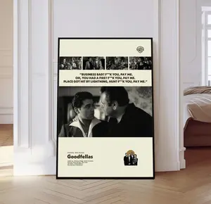 KHUBAWORLDWIDEASSOCIATIONGoodfellas Poster, Goodfellas Movie Poster no frame, Gangster Poster, Mid century Art, Retro Modern Poster