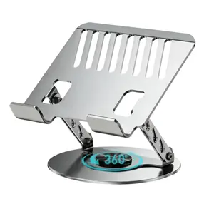 2026 New Ergonomic 360° Rotation Laptop Stand for Desk All-Metal Computer Riser & Tablet Holder for 4-17.3" Devices.Foldable Heat Dissipation Design, Ultra Stable Base,Adjustable Height & Angle, Home Office Essentials