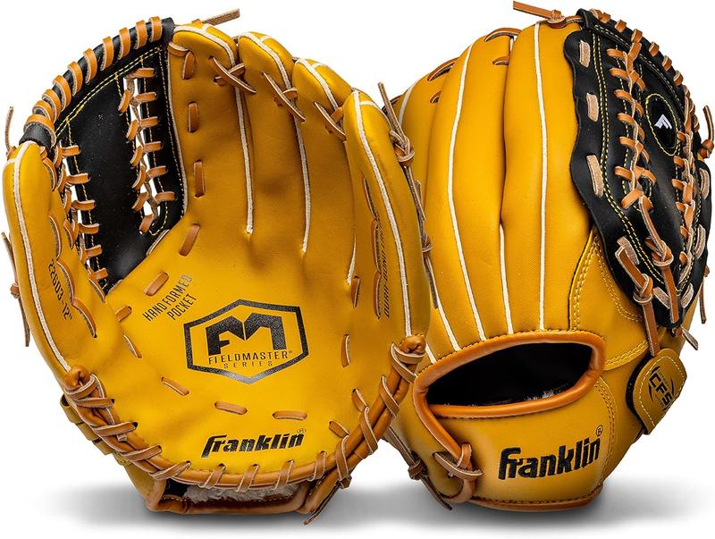 Franklin Sports Baseball + Softball Gloves - Field Master Adult + Youth Baseball + Softball Gloves - Right Hand + Left Hand Gloves - Infield + Outfield Mitts - Multiple Sizes + Colors Franklin Sports