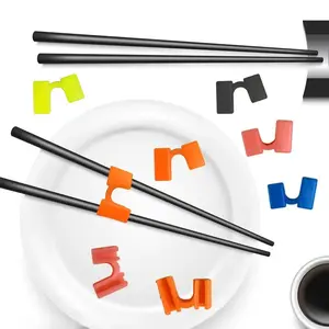 Random Color Chopstick Trainer Holder, 5 Counts Chinese Chopsticks Trainer Holder for Adults Beginner Trainers, Reusable Training Chopstick Helper, Kitchen Utensils & Gadgets, Kitchenware