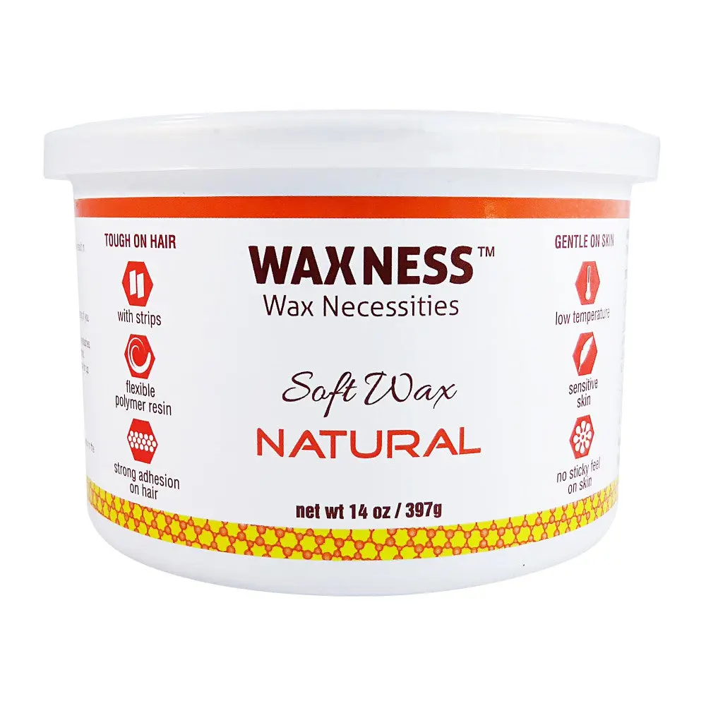 Natural Amber Soft Wax for Hair Removal, No-Sticky Formula, Smooth Application for Body Care, 14 oz / 400g, Body Hair Remover, 500Ml, Cosmetic