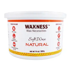 WAXNESS Natural (Smooth Amber) Soft Wax No Sticky Formula 14oz