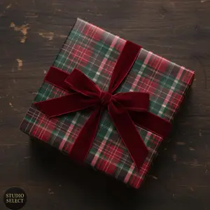 [Sale off up to 50%] Plaid Christmas Wrapping Paper, Tartan Pattern Holiday Gift Wrap Roll: Red & Green