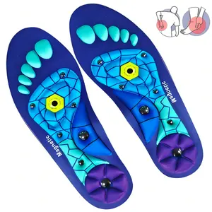 Acupoint Massage Insole, Men'S&Women'S Flat Foot Insoles, Pressure Massage Insole, Comfortable Support Foot Massage, Sweat Absorbing, Breathable, Men'S And Women'S Comfortable Massage Insoles,Meridian Unobstructed Insoles,