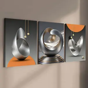 3 count wooden frame canvas, Geometric Abstract pattern poster, aesthetic art, Abstract Decoration, Stylish Living Room Decoration, Modern Family Poster, Exquisite corridor Wall Art, Modern Art Design, HD, waterproof