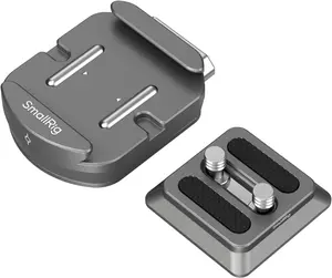 SmallRig HawkLock H38 Quick Release Mount Plate for Arca-Swiss, QR-Slide Camera Mount Plate for Arca with Two 1/4"-20 Screw, Silicone Pad and 1/4"-20 Threaded Hole for Manfrotto Plate or Tripod - 4486