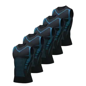 Men's Sports Sleeveless Tank Top Quick Dry Breathable Crossover Slimming Tight Stretchy Compression Top(Sheet)