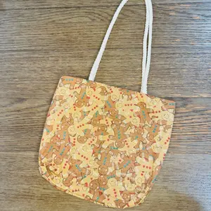 Gingerbread Tote Bag Handmade with Festive Design Perfect for Shopping & Everyday Use