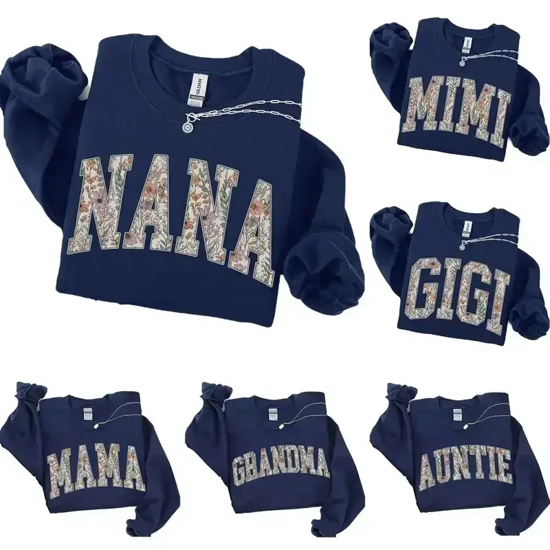 Custom Grandma Sweatshirt, Personalized Mama Sweatshirt, Gigi Sweatshirt, Floral Grammy Nana Mimi Nonny Lala Honey Shirt, Mothers Day Gift - TrendWear USA