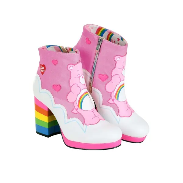 Care Bears Cheer Bear Ankle Boots for Women Care Bears Cheer Bear Ankle Boots for Women
