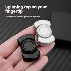 Fidget Spinner Toy for Adults, 3-in-1: Slider Clicker Spinner Quiet Metal Magnet Figette for Office Desk Toys Stress Anxiety Relief Items ADHD EDC Cool Gadget Gifts for Teen Boys