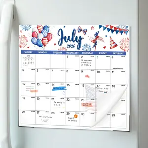 18 Month Magnetic Fridge Calendar July 2026 to December 2027, Watercolor Magnetic Calendars for Refrigerator for Personal Planning and Organizing