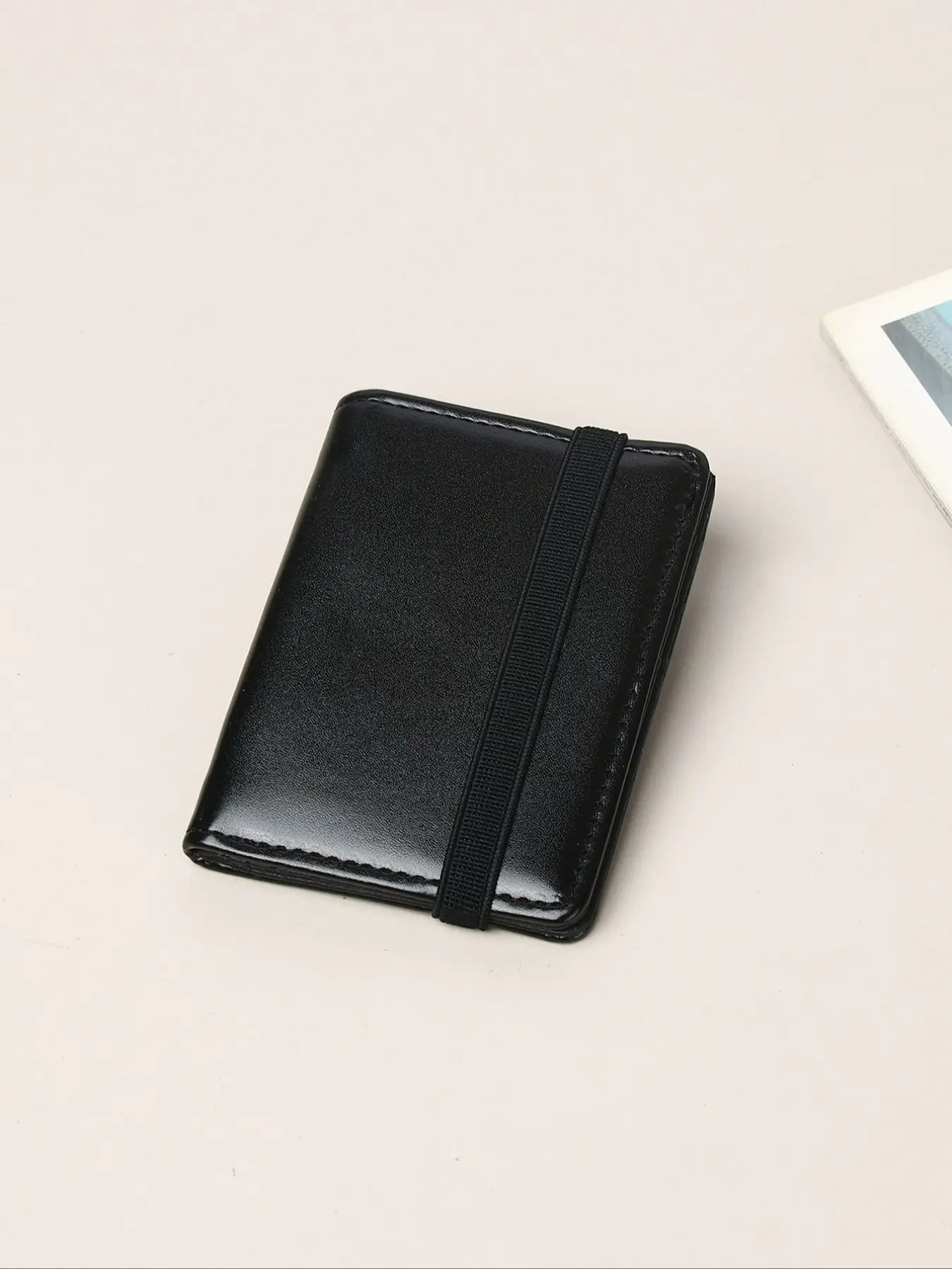 Simple PU Elastic Card Holder Wallet for Men, Minimalist Business Style, Business Fashion Wallet, Holds Multiple Cards and Cash, Ideal for Daily Commute and Travel, Minimalist Wallets, Minimalist Money Wallet