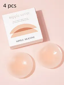 Reusable Ultra-Thin Breast Pads, Invisible Self-Adhesive Silicone Nipple Covers, Sticky Bra, Portable Storage Box Included, Comfortable Daily Use, Seamless Lady