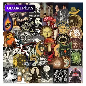 Mysterious Celestial Series Sticker, Decal Sticker, Sticker Decals, 50pcs/set Mysterious and Interesting Sticker, Decorative Sticker for Scrapbook, Diary, Notebook, Water Bottle, Car