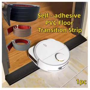 5cmx0.9meters Self-adhesive Door Threshold Ramp, Car Door Self-adhesive Ramp, Self-Adhesive PVC Floor Transition Strip, Carpet Transition Strips, Wide Stripe Design, Robot Vacuum Cleaner Door Ramp