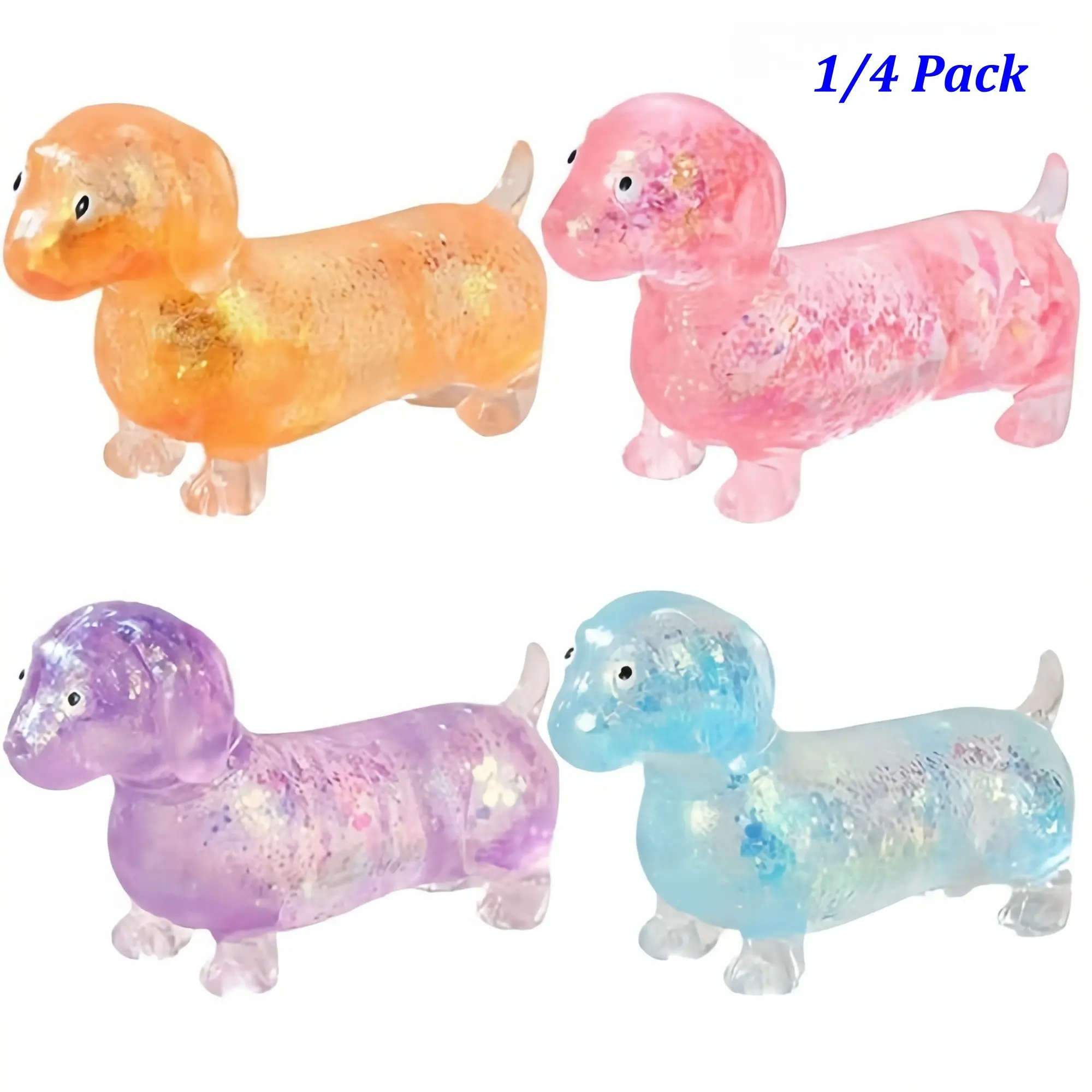 Multi-Color Miniature Dog Stress Relief Toy, Slow Rebound Q-Tip Compression Toy, Dachshund Squishy, Squishy Sensory Fidgets, Sensory Squeeze, Decompression Squeeze, Desktop Decoration, Classroom Prize, Christmas Gift