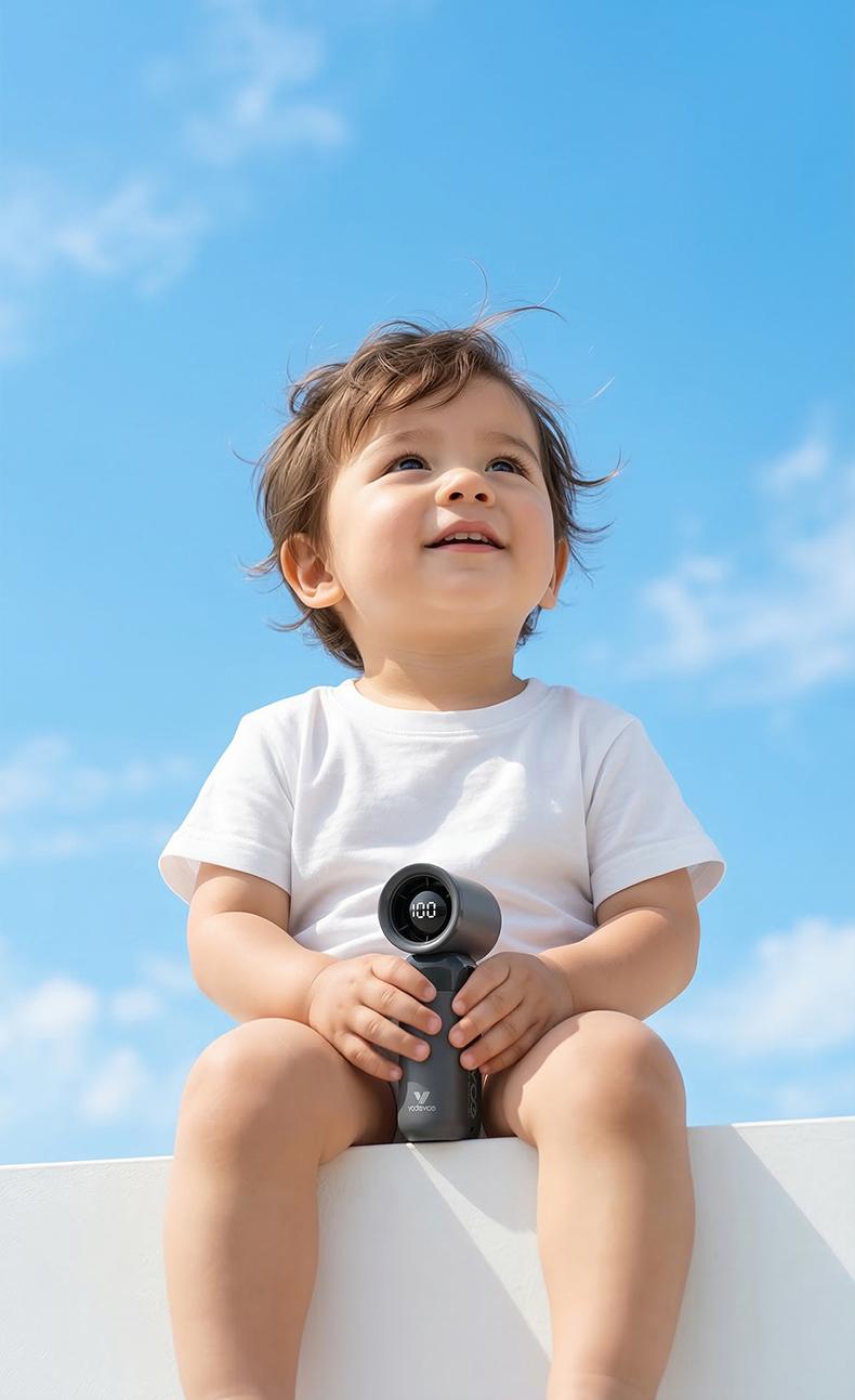 Yodevoe Mini multi-functional handheld fan, powerful turbine portable fan, wind speed 1-100, 20,000 RPM high-speed motor, maximum cooling time 3-13 hours, 3000mAh rechargeable battery, pocket-sized personal travel gadget suitable for both men and women.