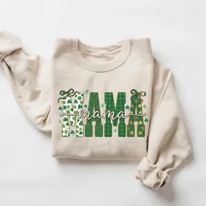 Mama Shamrock Sweatshirt, St. Patricks Day Sweatshirt for Mama, Irish Mom Sweatshirt, Lucky Mama Sweatshirt,St. Patrick's Day Gift,Mama Gift- LORA ATCHER