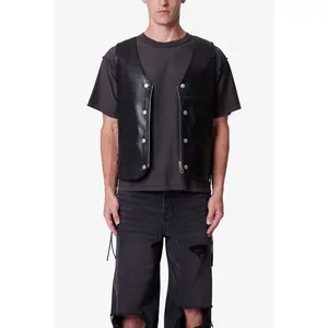 mnml Vintage Biker Vest - Black mnml Vintage Biker Vest - Black