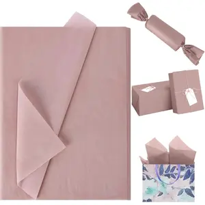 120 Sheets Dusty Pink Tissue Paper Bulk Gift Wrapping for DIY Art Craft Gift Bags Valentine’s Day Wedding Birthday Baby Shower, 20 X 14’’