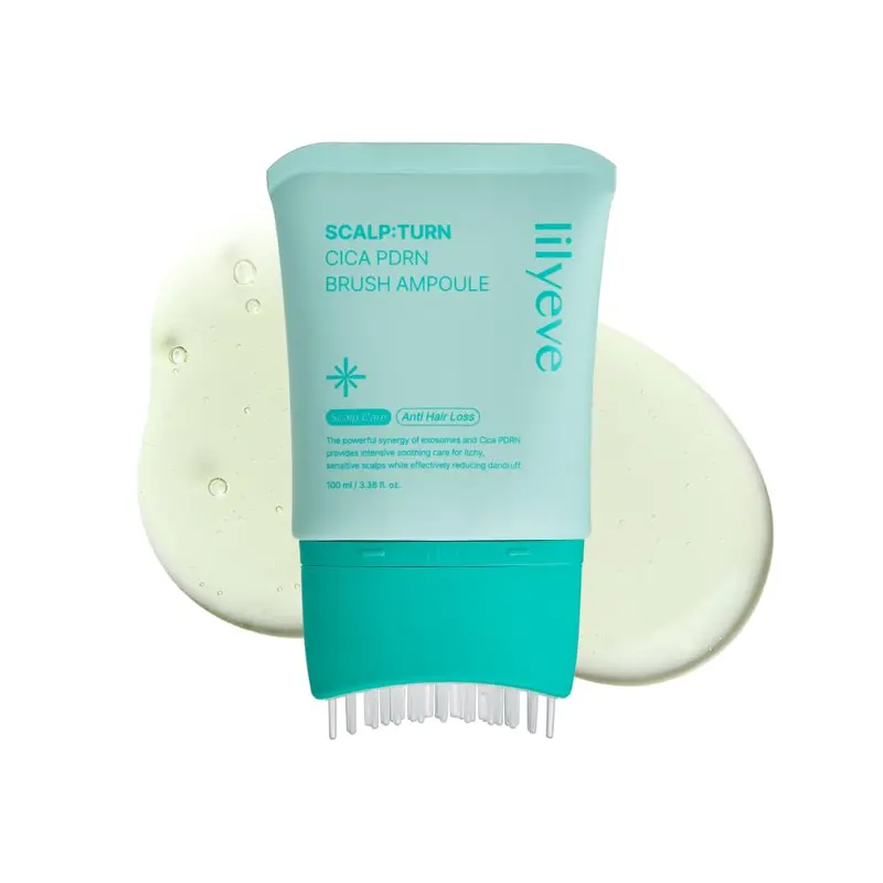 [LILYEVE] SCALPTURN Cica PDRN Scalp Serum with Built-In Brush | Dandruff, Flaky & Problem Scalp Care | 3.38 fl. oz.