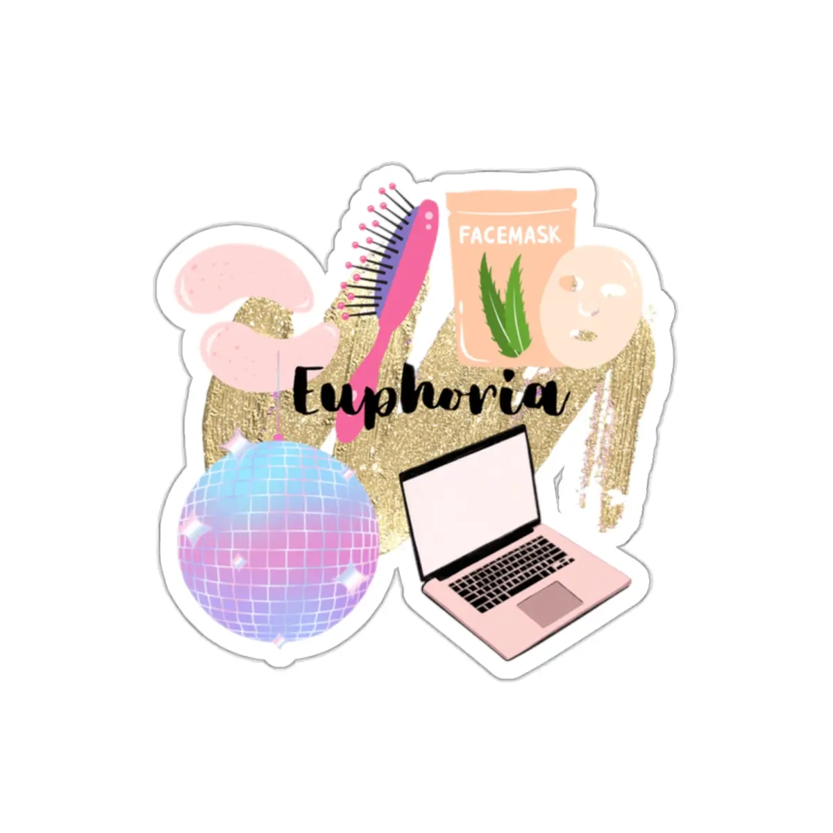 Euphoria Die-Cut Stickers - Vibrant Decals for Scrapbooking Laptops & Water Bottles - Eco-Friendly Matte Finish Vinyl with UV Protection - Quirky Designs for Everyday Use Bookshop
