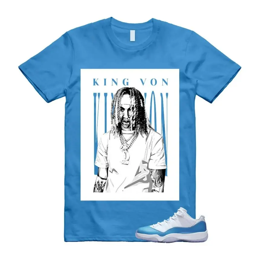 Blue White Low Sneaker Match Shirt, University Blue 11 Low Match Tee, Everyday Cotton Graphic Tee, Streetwear Outfit for Sneaker Lovers