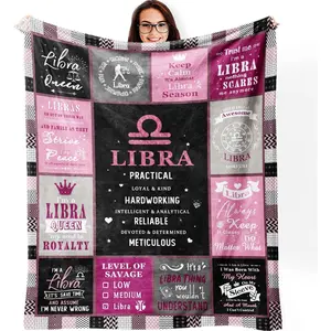 Libra Gifts for Women, Libra Gifts, Libra Zodiac Gifts for Women & Girls, Libra Astrology Throw Blanket, Libra Birthday Gifts | Mothers Day, Christmas, Thanksgiving & Valentines Day