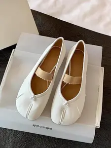 Women's Striped Mary Jane Flats, Fashion Flat Shoes, French Classic Style Slip-On Ballet Shoes, Comfortable Casual Sneakers for All Seasons, Perfect for Travel and Running