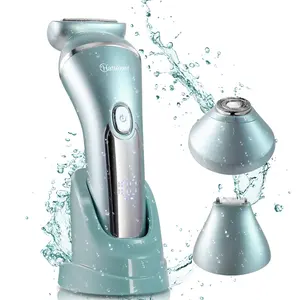 Bikini Trimmer for Women , Electric Razors for Silk Skin,Cordless Body Shaver for Trip,Replaceable Lady Facial Razor, IPX7 Waterproof&Easy Cleaning, Ceramic Blade,  Portable Body Hair Trimmer for Arms Legs Underarms