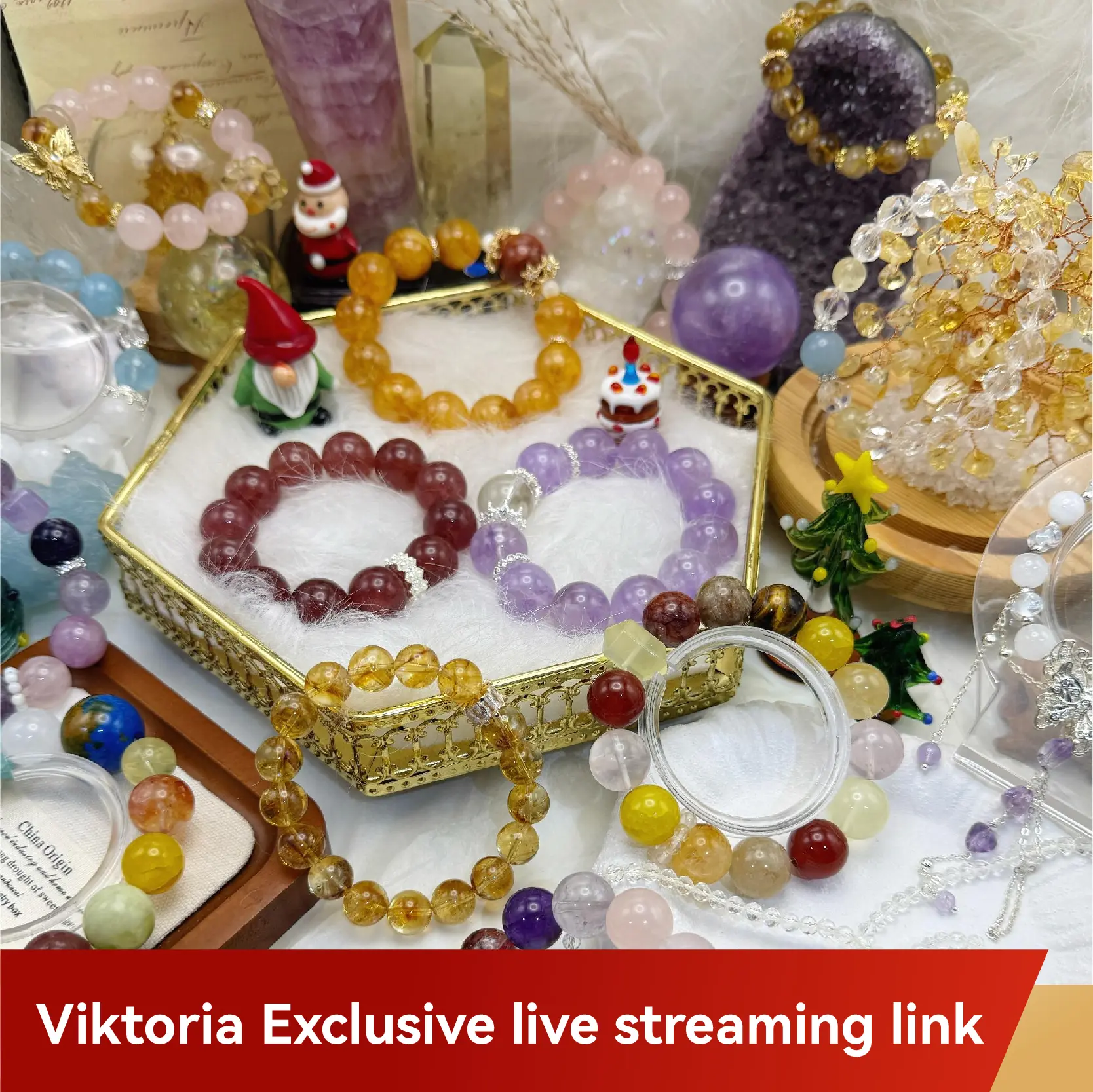 Viktoria Exclusive live streaming purchase link, a beautiful gemstone bracelet suitable for everyday wear