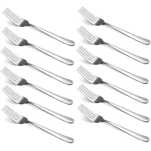 Stainless Steel Dinner Fork Set, Classic Stainless Steel Flatware, Rust-proof Ergonomic Handle Design Fork for Formal & Casual Dining
