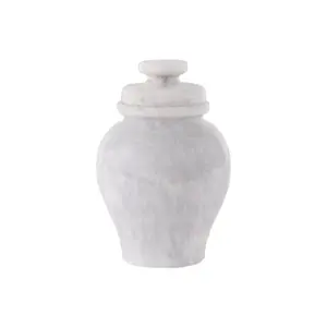 Artreestry Marble Cremation Urn Handcrafted Marble Finish Adult Cremation Urn for Up to 200 lbs Human Ashes Elegant Design & Durable Quality Funeral Memorial Gift