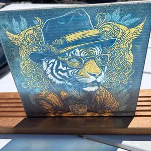 Hip tiger cutting board,trivet,suncatcher