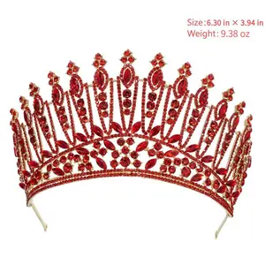 High Quality Baroque Queen Crown & Tiara For Women Girls Crystal Headband Elegant Design Perfect For Birthday Party Wedding Anniversary Quinceanera Bridesmaid Bride Costume Accessories