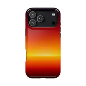 Orange Gradient Sunset Red Horizon Phone Case: iPhone 17 17e 16 15 14 13 12 Pro Max Air | Galaxy S26 | MagSafe Wireless Charging