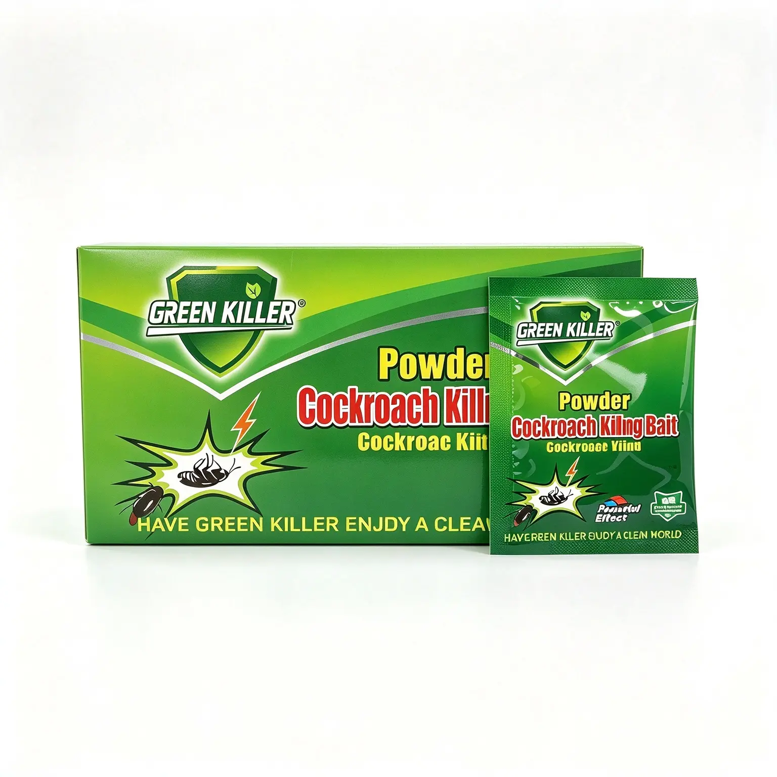 50 Pack Cockroach Killer Powder - Fast Acting Roach Bait Packets for Indoor Kitchen, Home & Cabinets, Heavy Duty Pest Control