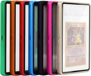 Magnetic PSA Graded Card Slab Protector Aluminum Case Slab Guard with UV-Resistant Tempered Glass Fits CGC Slab in Assorted Colors for Collectible Trading caeds
