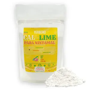 Yerbero - Mexican Cal (Lime Powrder) 4 oz (114 gr) | Cal Mexicana Para Nixtamal o Sazonador Mexicano | Premium Quality For Nixtamalization & Tortilla Making - Imported From Mexico.
