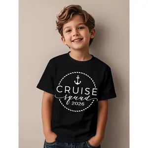 Cruise Squad 2026 Summer Vacation Matching Family Cruise Novelty Awesome Graphic Kid T-Shirt Cute Kid T Shirts Trending Tees Tops for Kid
