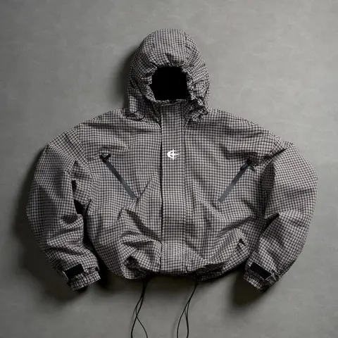 Men's Casual Plaid Raincoat Jackets, Trendy Outerwear, Casual Fashion Outerwear, Menswear Long Sleeve Outdoor Waterproof Lightweight Design, Perfect for Daily Wear and Travel Essentials, Stylish and Practical