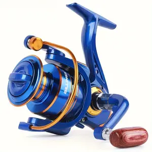 [TRONMER FISHING] Blue Spinning Reel BF3000-5000 Series 5.2:1 Gear Ratio 22LB Max Drag Aluminum Spool Nylon Body Left Right Handle Freshwater Saltwater Fishing Reel