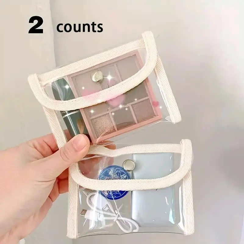 Clear Cosmetic Makeup Bag Set, 2/4 Counts/set Lightweight Multifunctional Storage Bag, Portable Storage Organizer for Home & Travel, Beauty Organizer, Makeup Organiser, Makeup Brush Storage